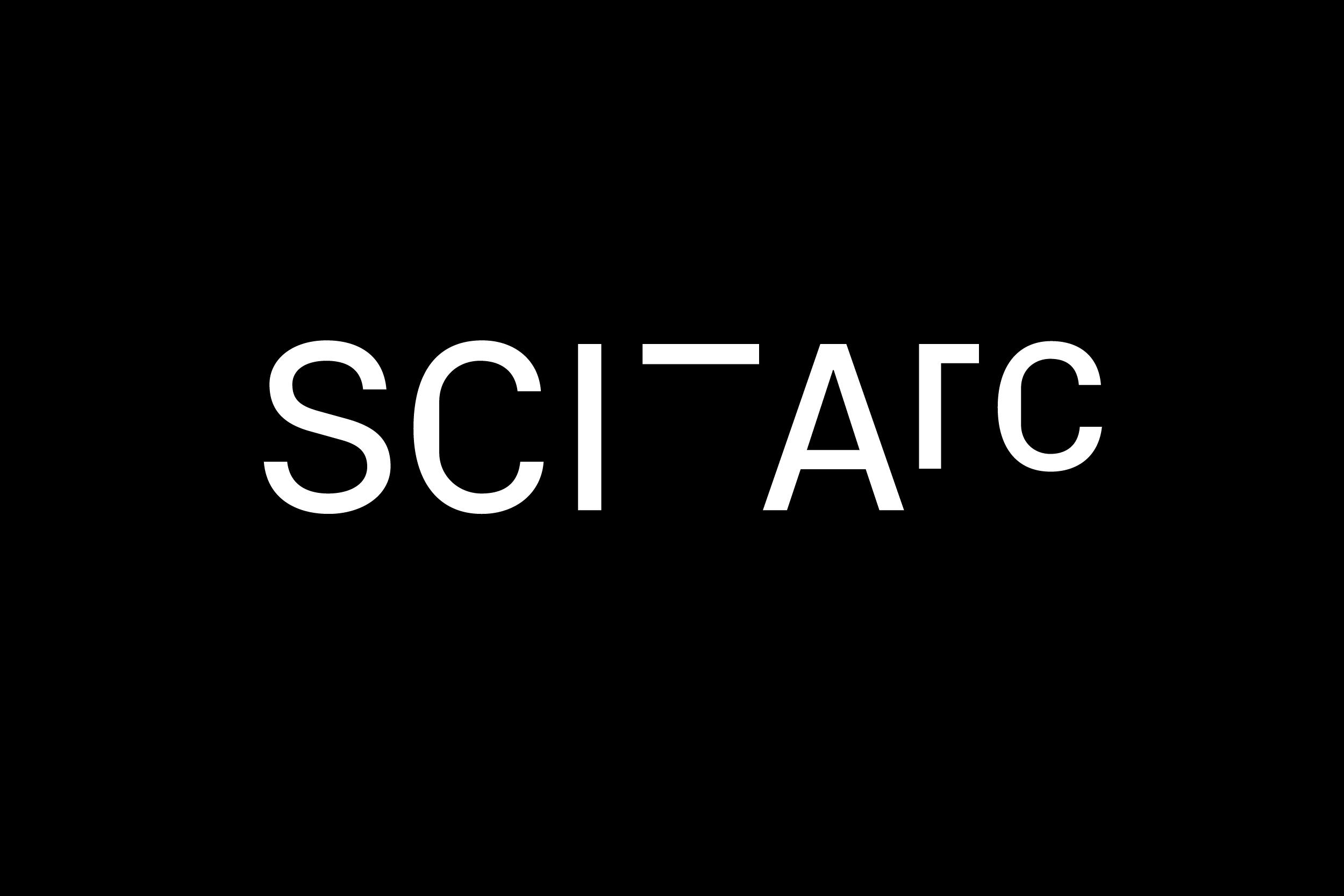 Sciarc logo white on black