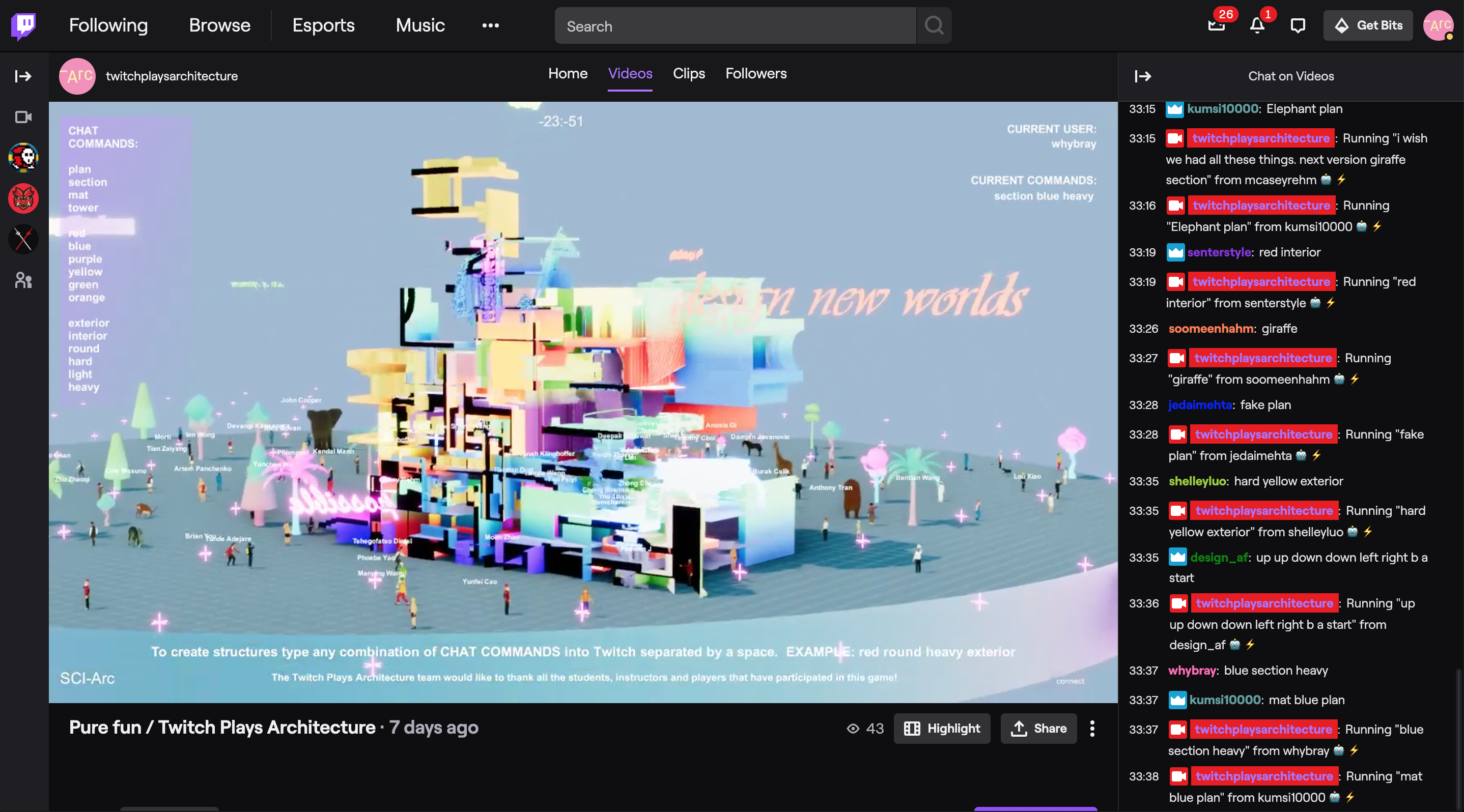 twitch interface Twitch Plays Architecture