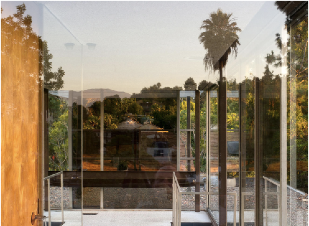 reflection sky interior in exterior glazing residential