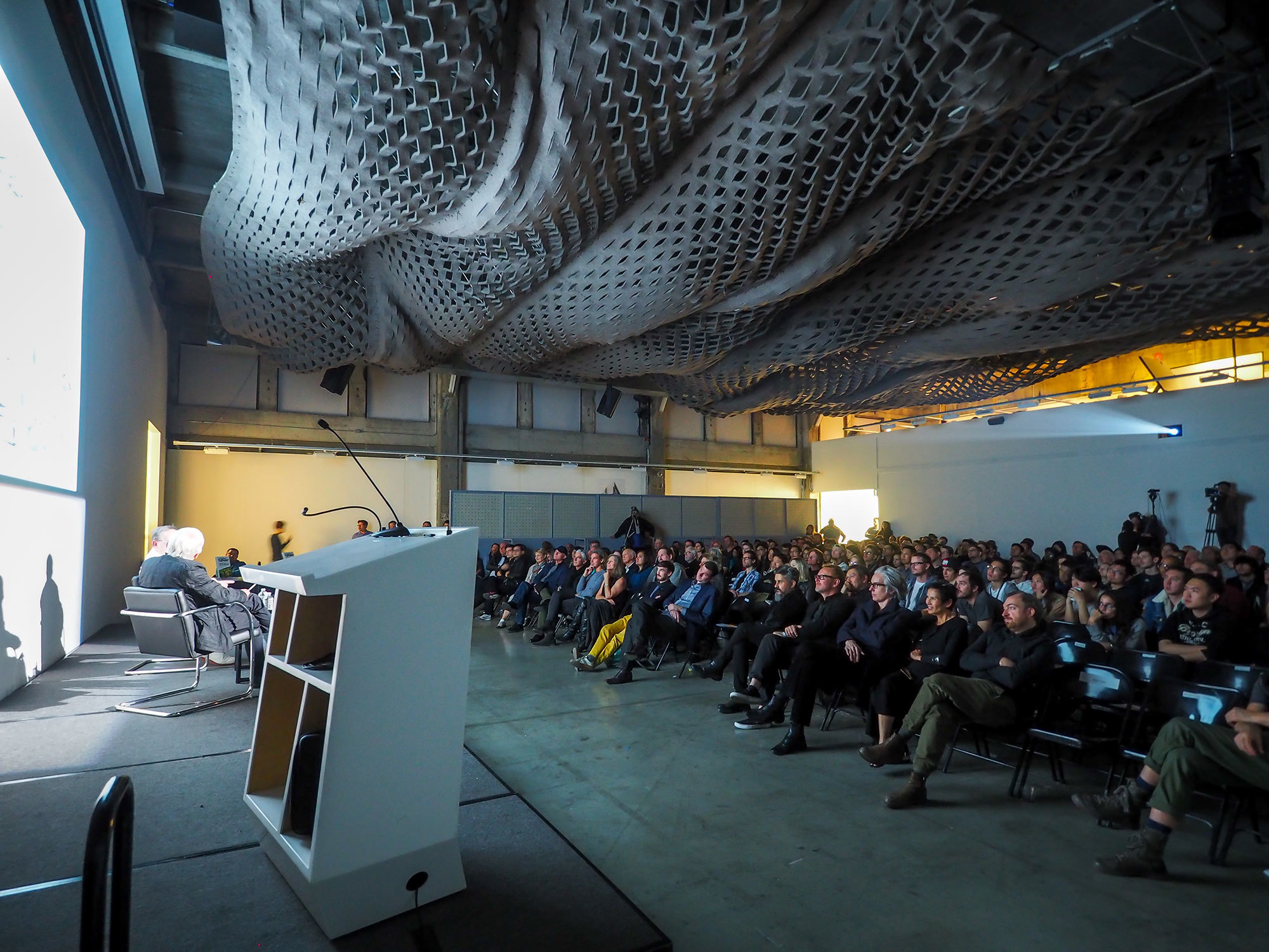 Syd Mead conversation stage audience