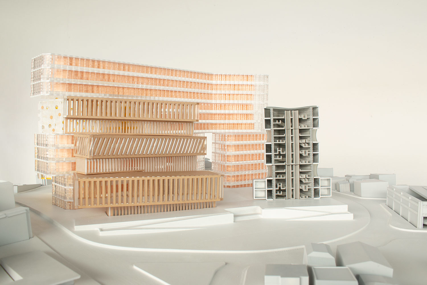 Cole Mason Thesis Project Stacked Modular Block Buildings Yellow and Orange Architecture