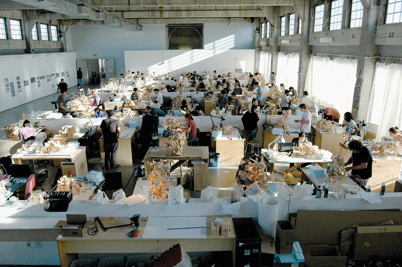 Making and Meaning students working in studio