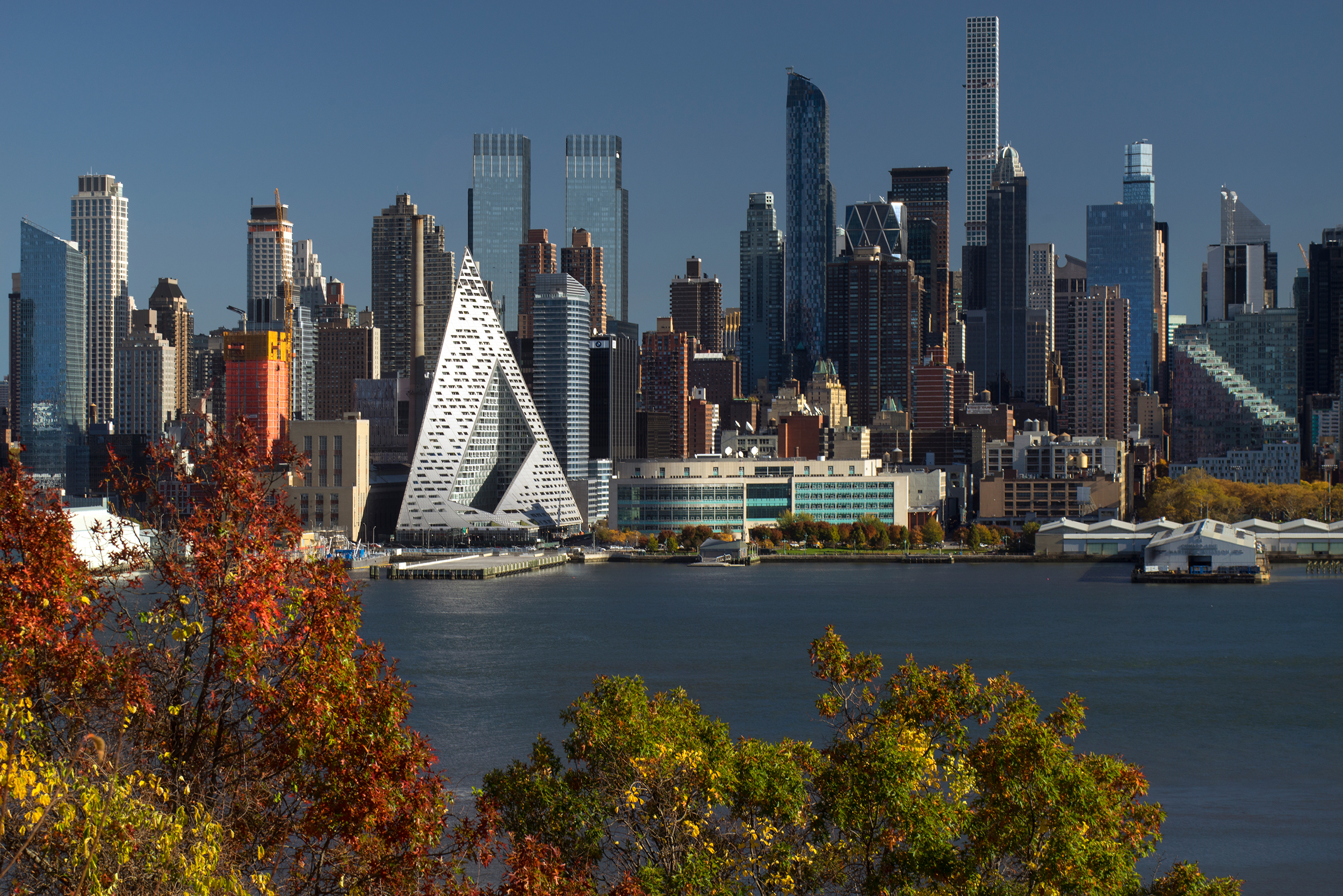 new york skyline overlooking via 57 west