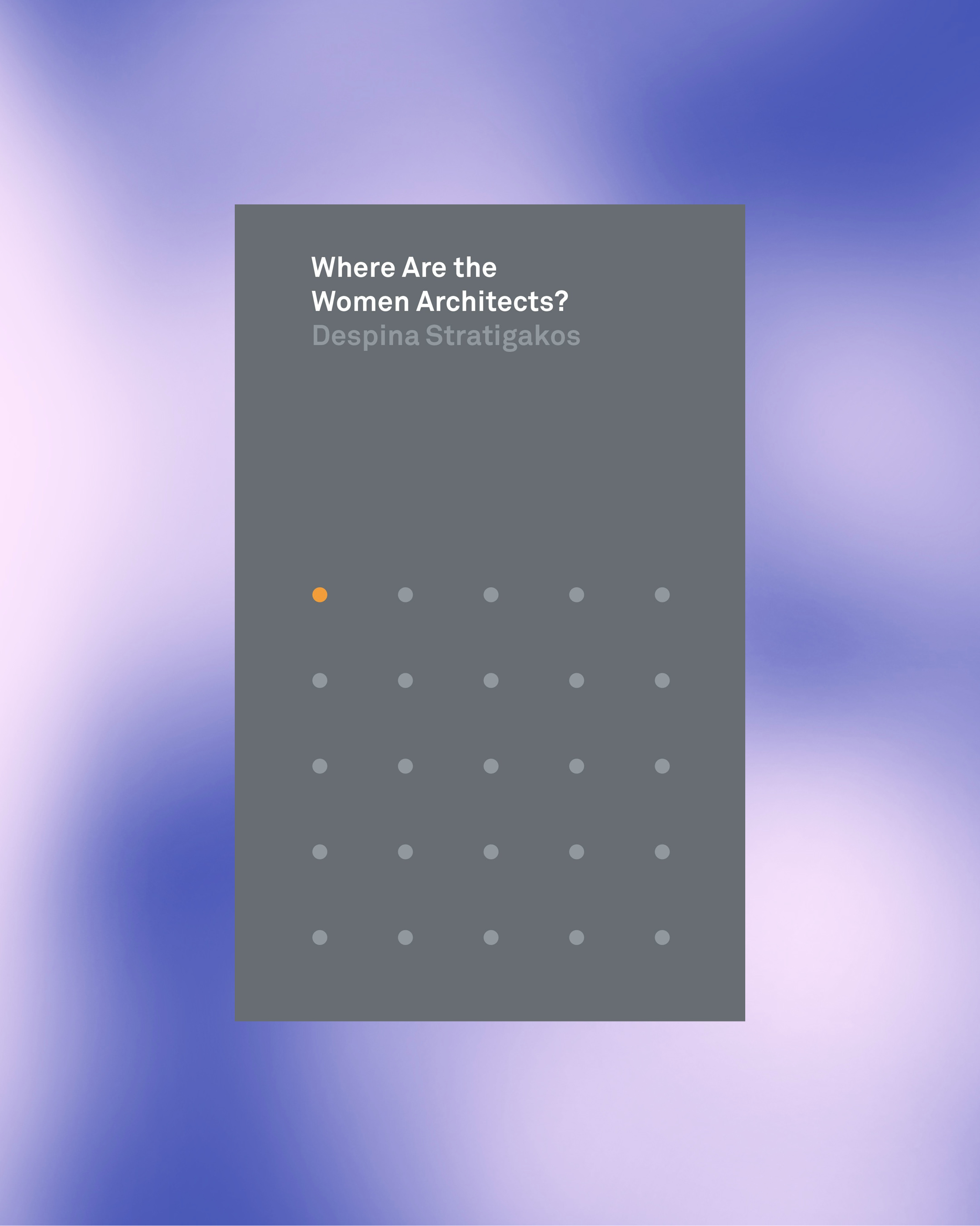 Where are the women architects? book cover