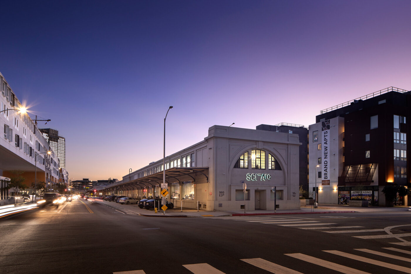 sciarc building at twilight