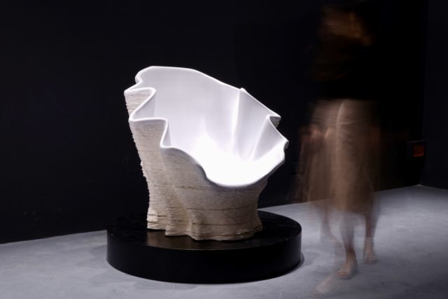 white object model photo by architecture student
