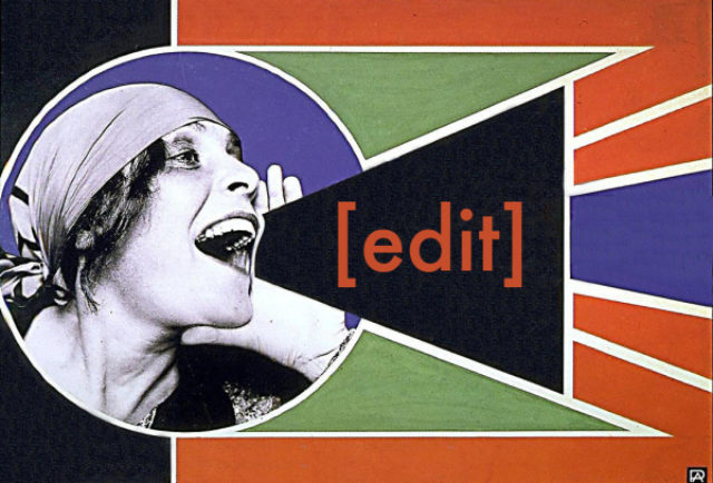 rodchenko painting women shouting "edit"