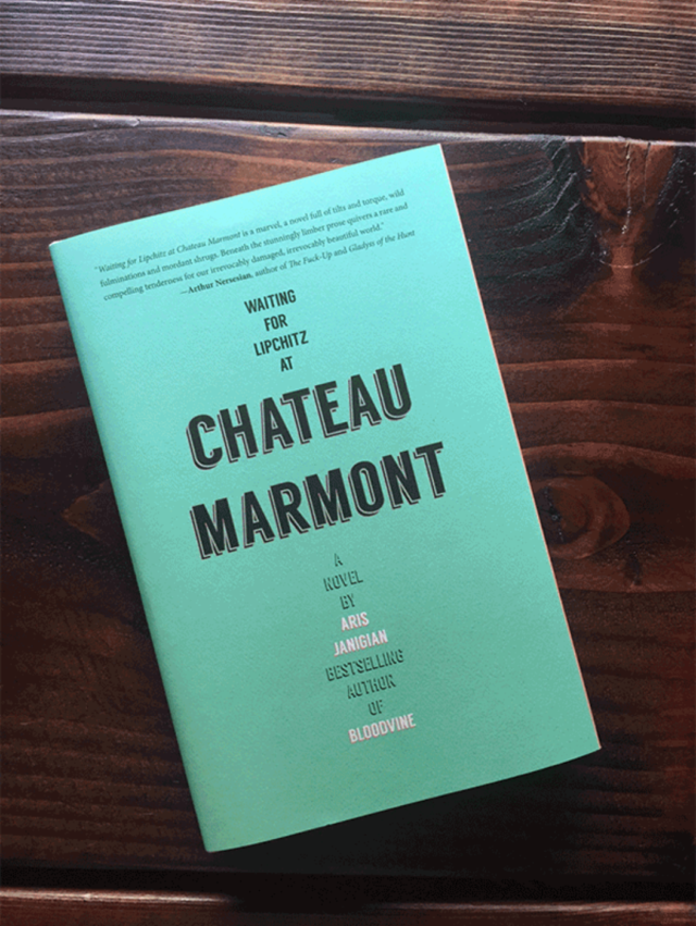 teal chateau marmont book on paneled wood