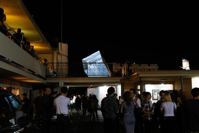 interior courtyard of one night stand