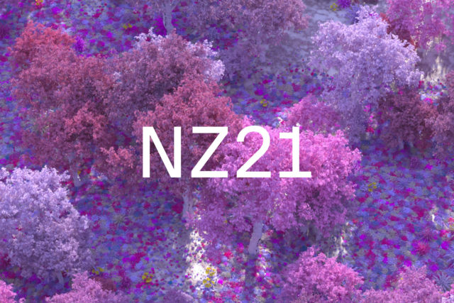 pink purple trees with NZ21 text