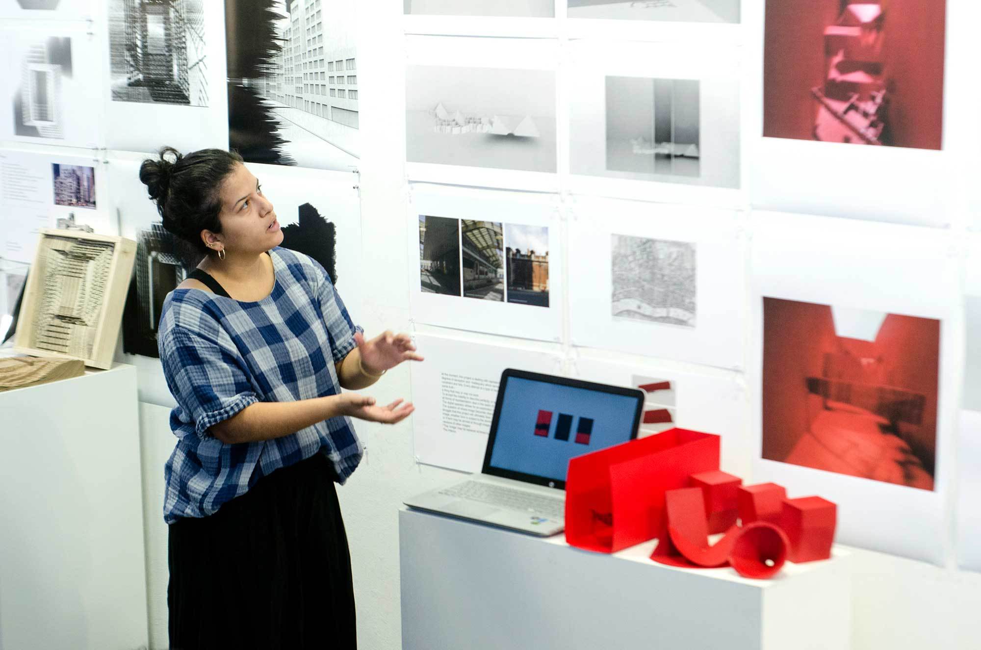 Deborah Garcia showing architecture project