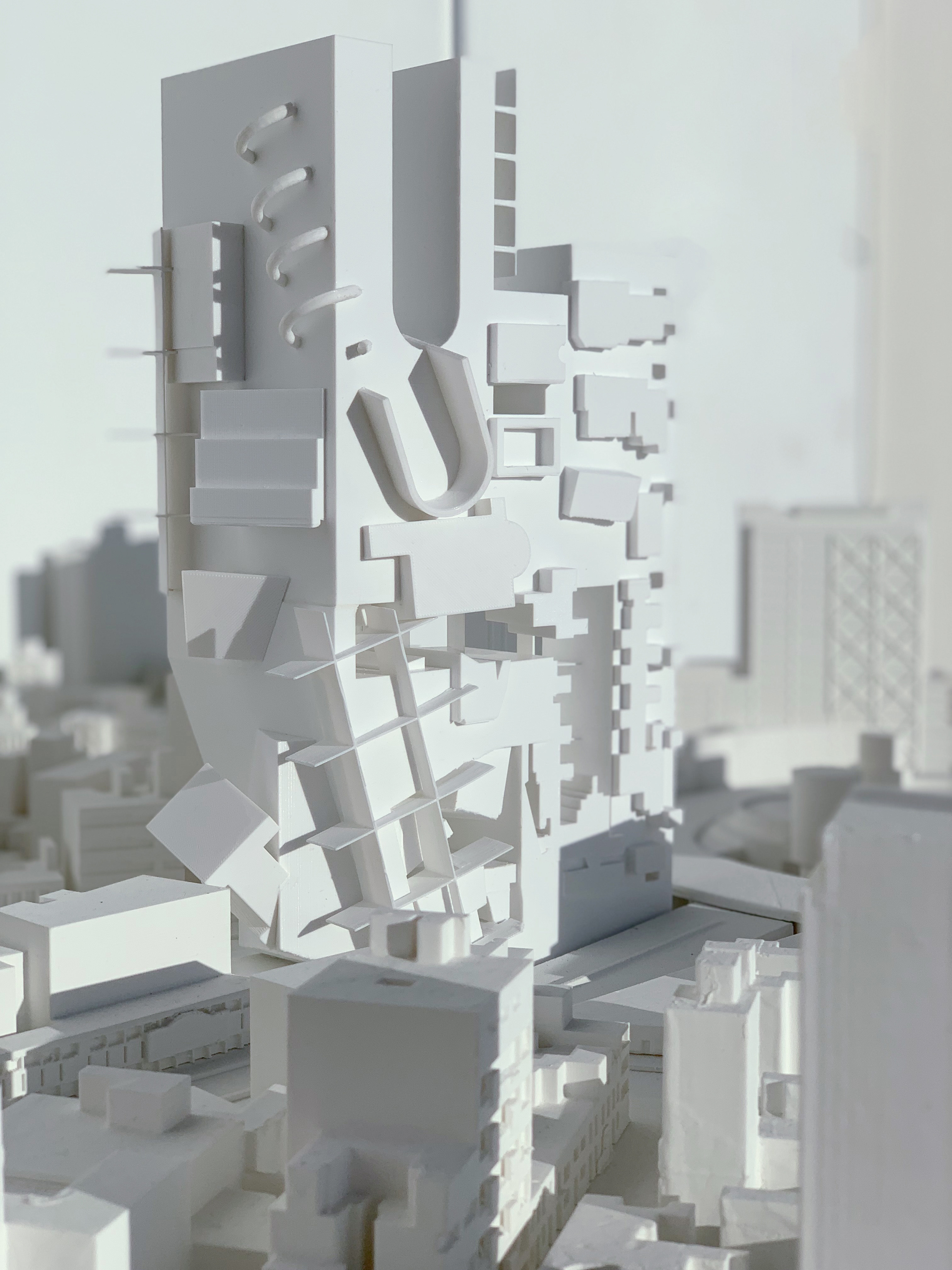 white architecture model