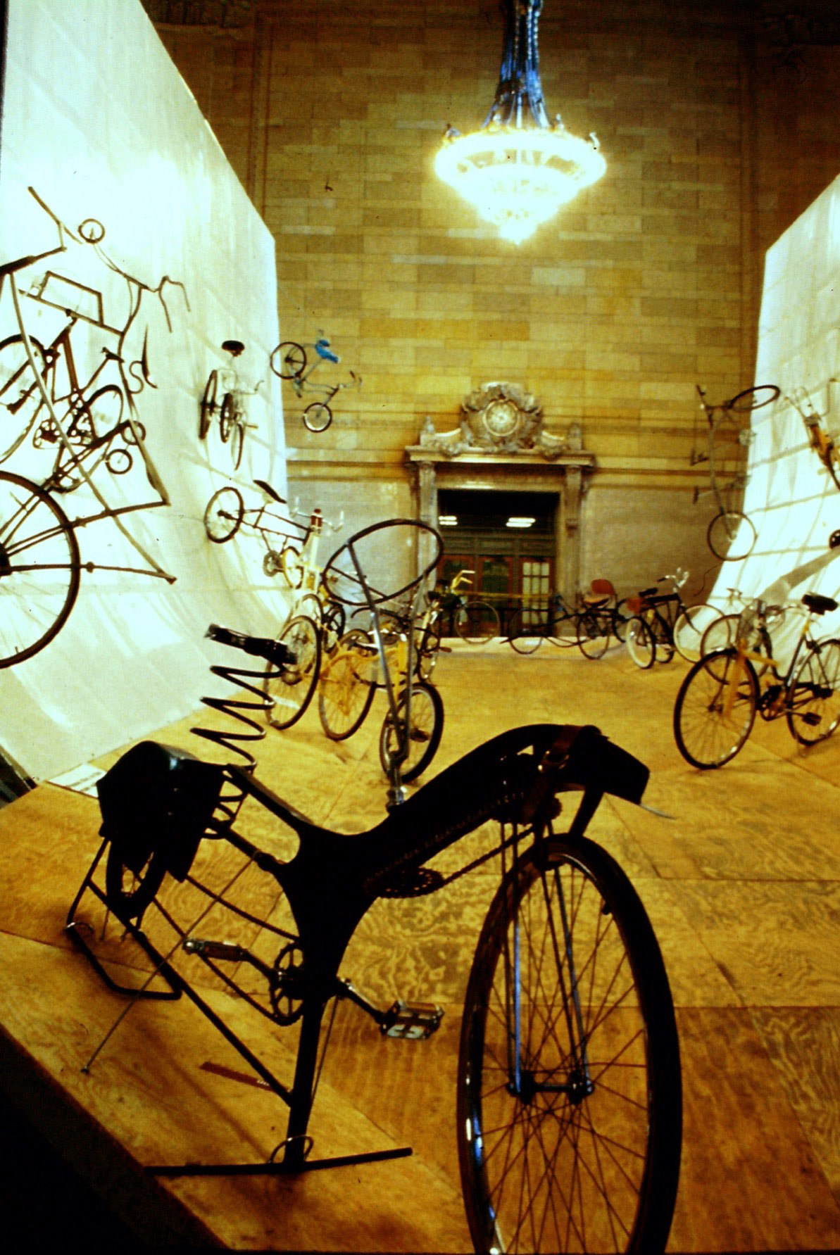 SCI-Arc Cycles of Expression, Grand Central Terminal, New York City NY, 1995 bicycles art installation