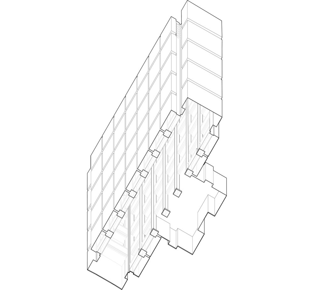 01 Larkin Administrative Building Atrium Worms Eye View Drawing By Author