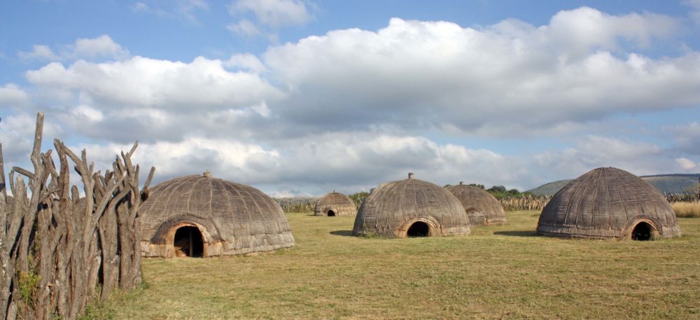 Cluster Of Zulu Huts South Africa Photo By John A Forbes