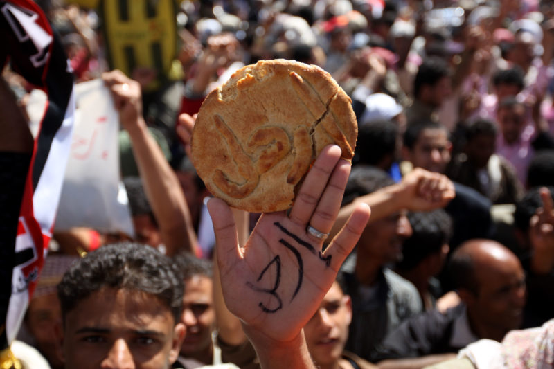 Protestors in Yemen