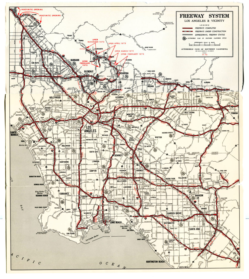 Los Angeles Freeways Printable Map Of Southern Califo - vrogue.co