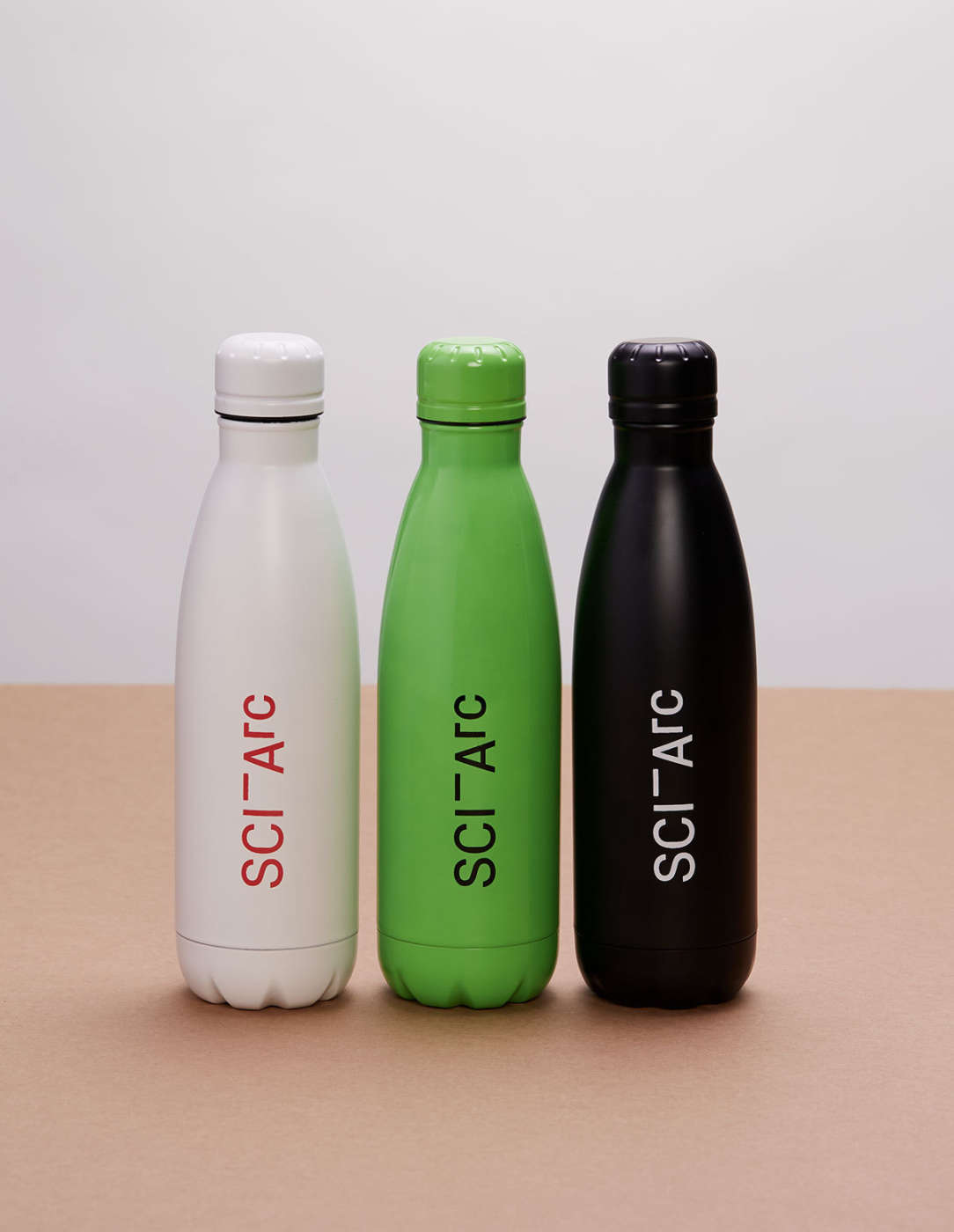 sciarc logo water bottles