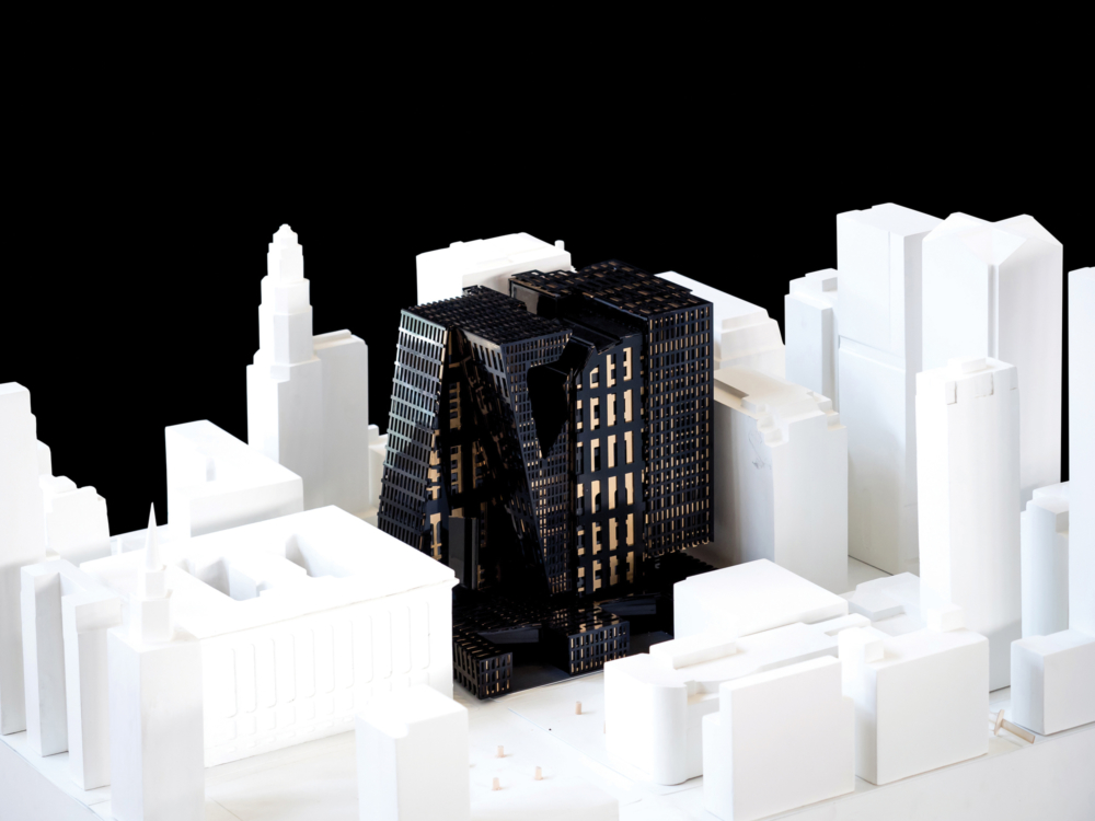 black architecture model white model city
