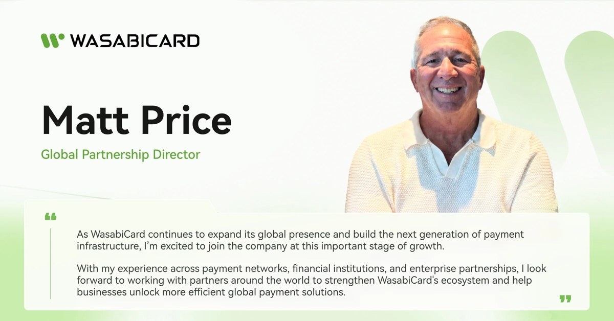 Visa元シニア専門家がWasabiCardに参画、グローバルパートナーシップディレクターに就任