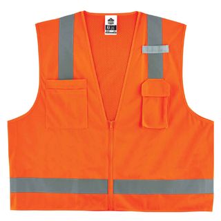 Ergodyne 24013 8249Z S/M Orange Type R Class 2 Economy Surveyors Vest