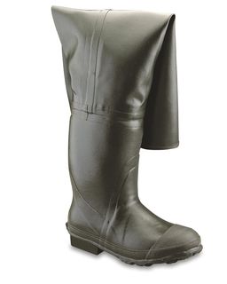 Rubber Hip Boot, Insulated, Plain Toe 