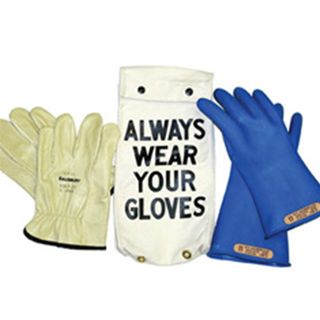 Honeywell Safety GK0011BL/9 Lineman Glove Kit With Leather Protectors Bag Blue Class 00 11&quot; Glo