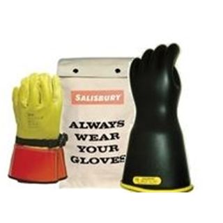 Honeywell Safety GK114YB/11 Lineman Glove Kit With Leather Protectors &amp; Bag Class 1 14&quot; Yel