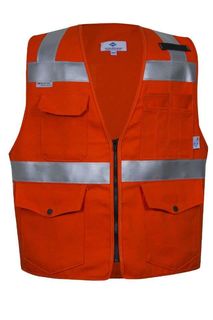 National Safety Apparel VNT99374XXXL VIZABLE FR Survey Vest in Orange (3X)