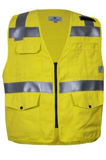 National Safety Apparel VNT99375L VIZABLE FR Survey Vest in Yellow (LG)