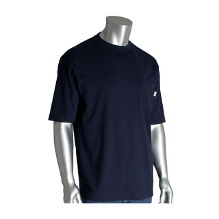 PIP - Protective Industrial Products 385-FRSS AR/FR Short Sleeve T-shirt, 11 Cal 6.5 oz Interlock Co