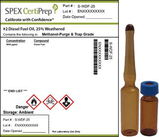 SPEX CertiPrep S-WDF-25 #2 Diesel Fuel Oil, 25% Weathered