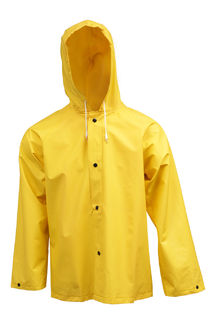 Tingley J53107 .35MM Industrial Work Jacket - Yellow - Storm Fly Front - Attached Hood, Size MD