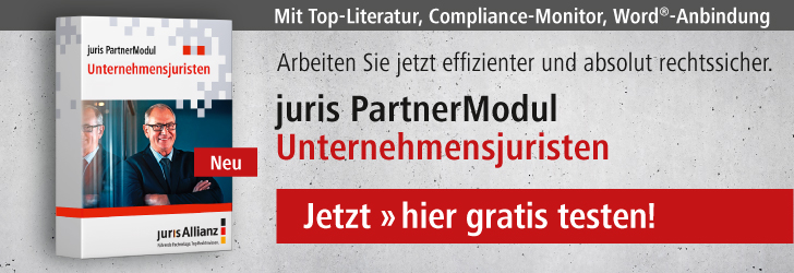 juris PartnerModul Unternehmensjuristen