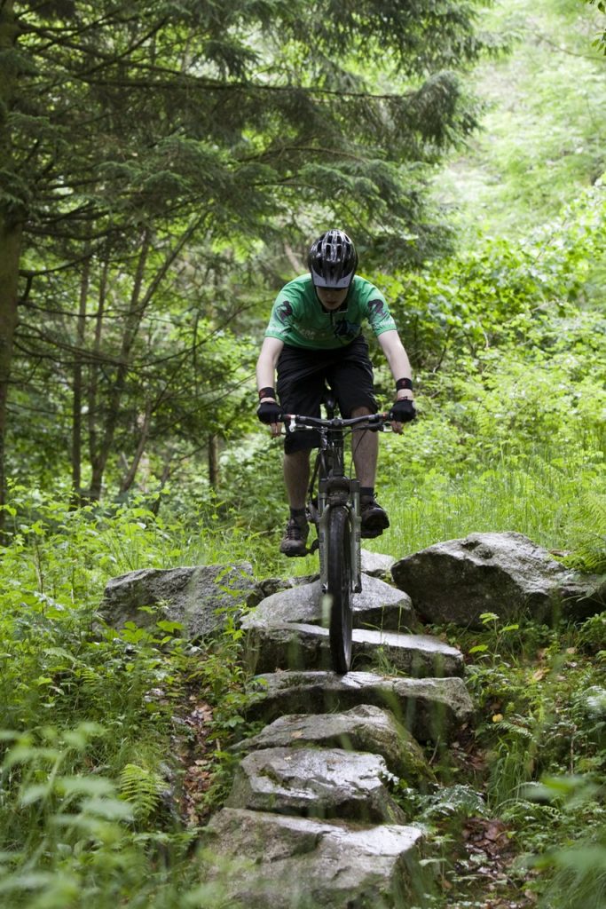 Cycling in the South of Scotland at 7Stanes Kirroughtree.
