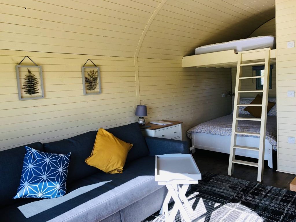 Family glamping pod, Barnharrow Holiday Pods