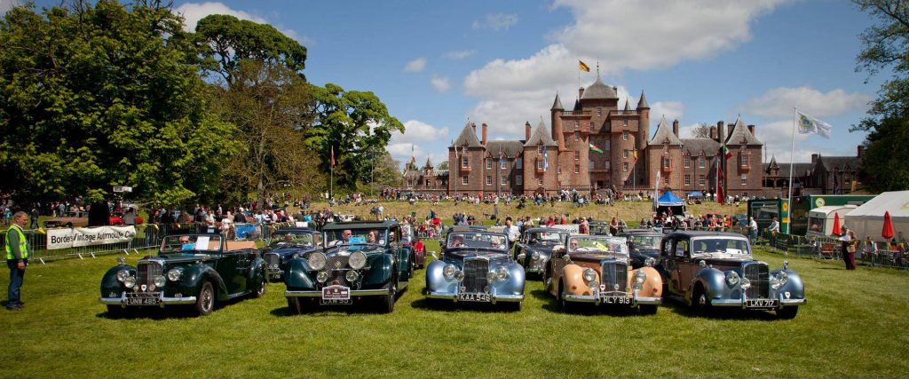 vintage cars at BVAC at Thirlestane Castle