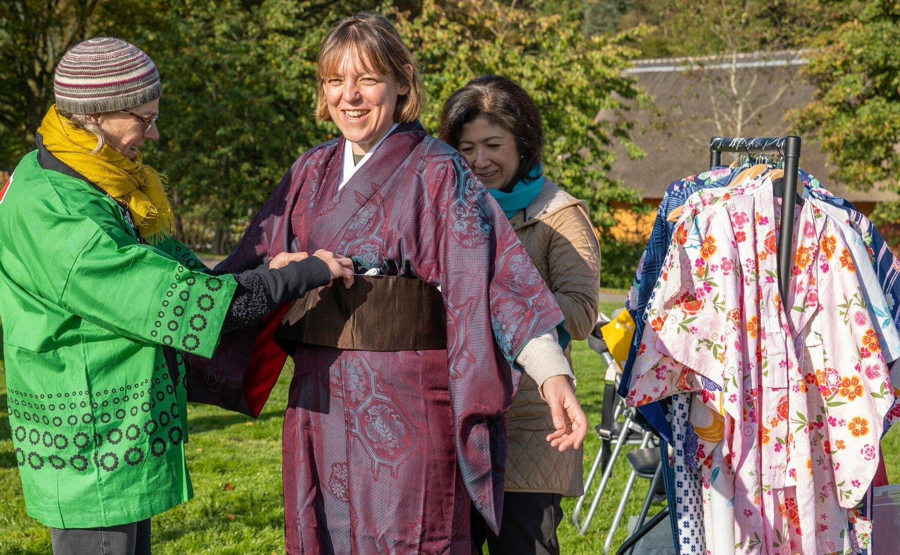 Participants at last year's festival trying on Japanese Kimonos and Yukatas.