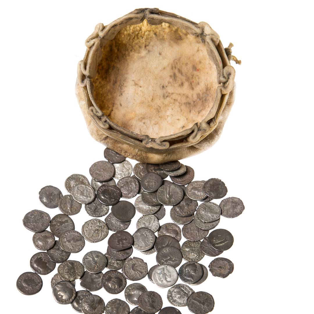 A treasure trove of silver coins nearly 2,000 years old.