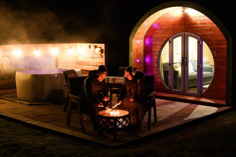 hot tub glamping dumfries & galloway , Barnharrow Holiday Pods