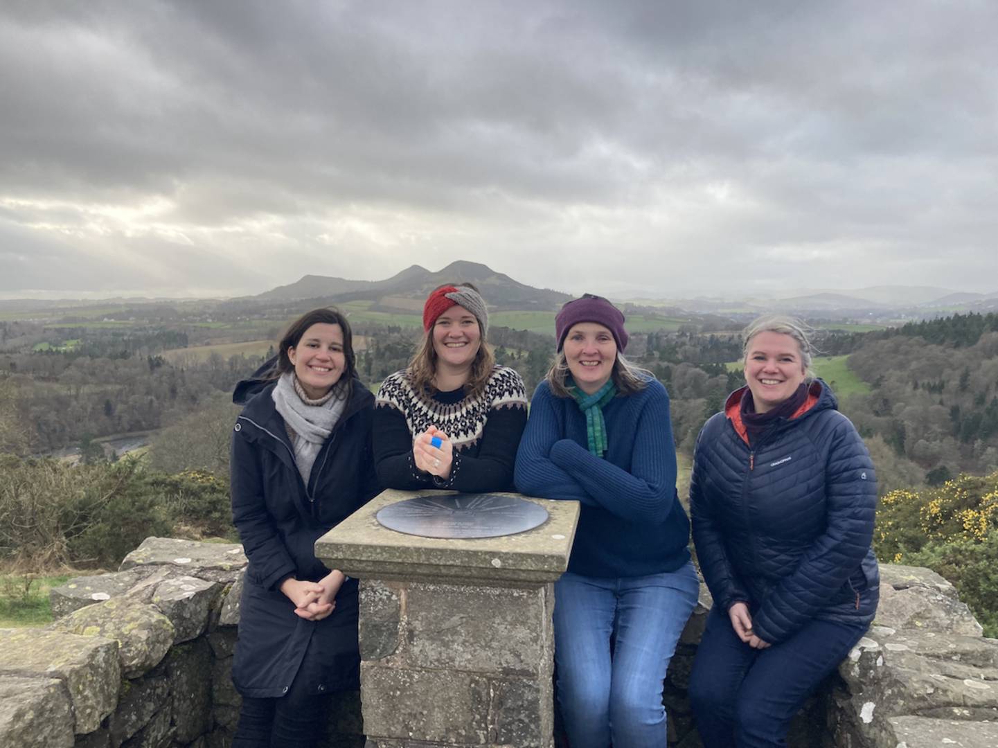 Enjoying the Eildon Hills from Scott's View, HARP Archaeology