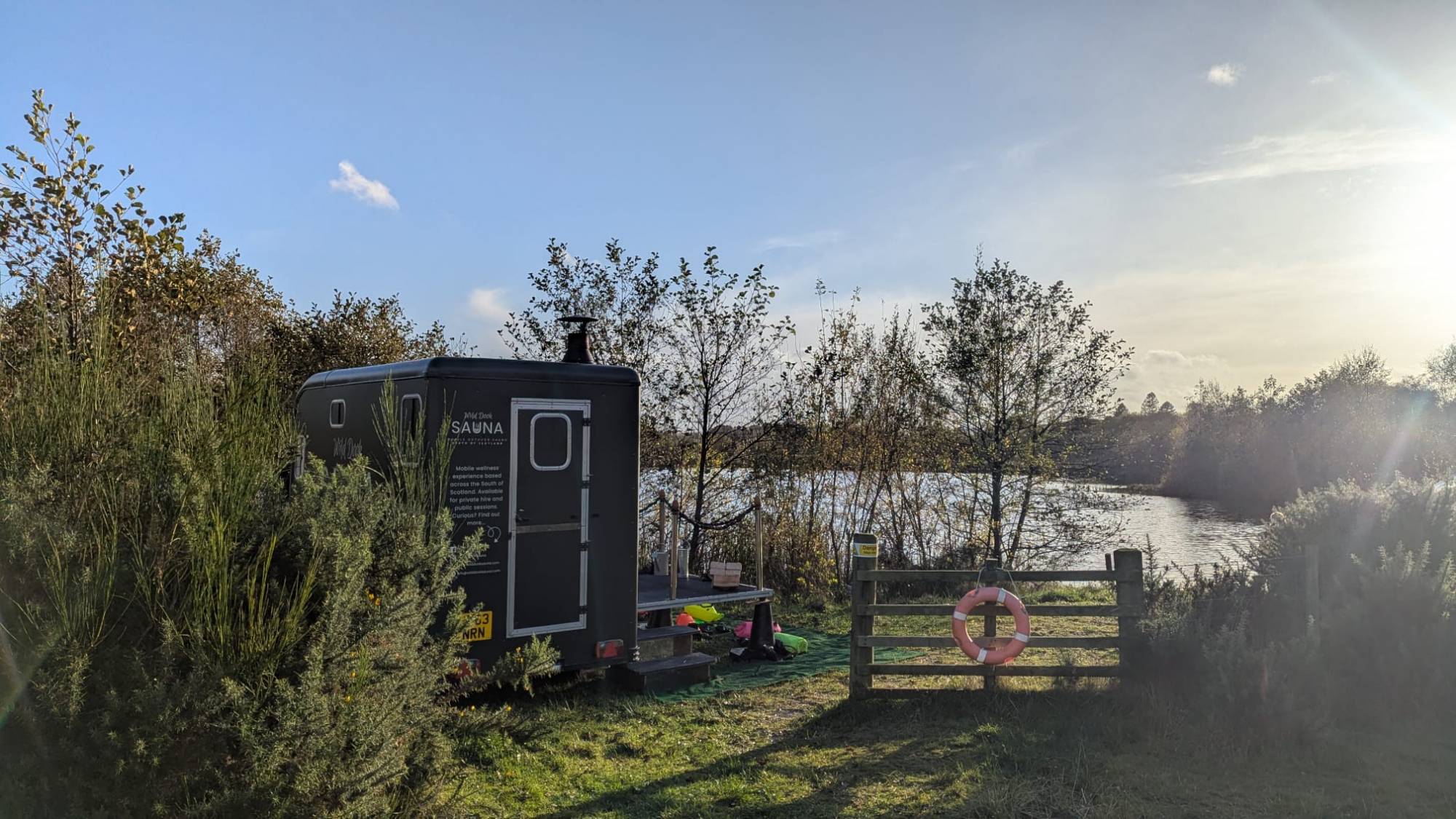 Wild Dook Sauna next to a pond
