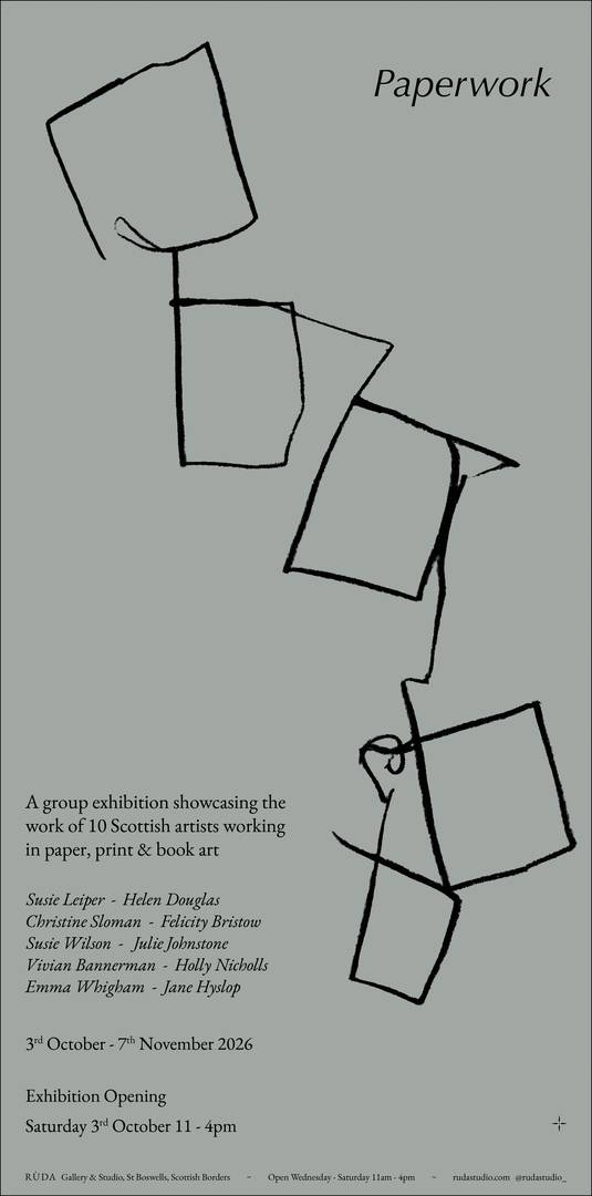 Paperwork Exhibition Poster, Rùda Gallery and Studio