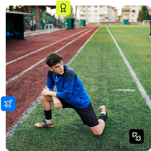 Build your sports brand digital portfolio for athletes interface