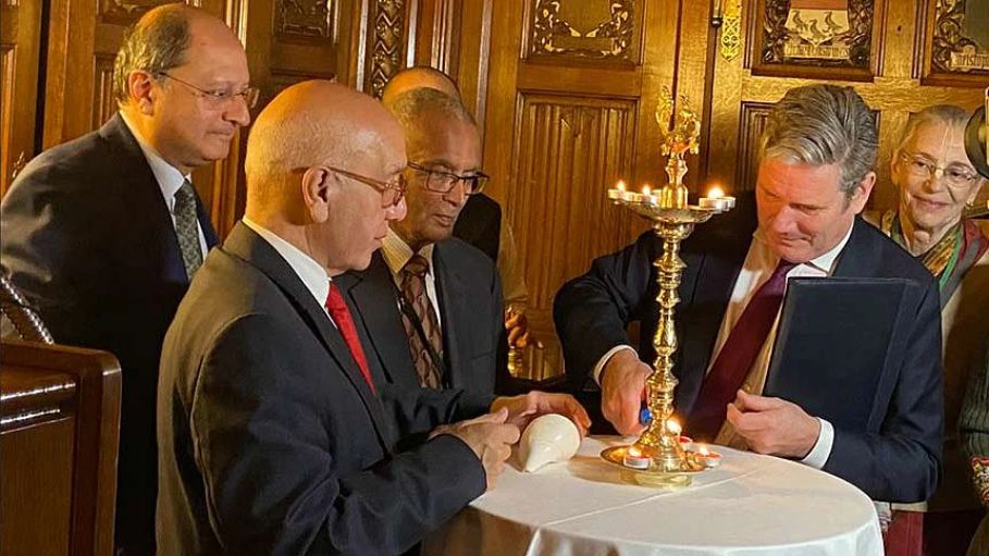 UK Parliament’s Diwali Celebrations with Candles, Prayers