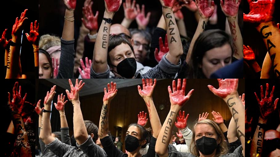 Protesters Disrupt US Congress Hearing, Demand Ceasefire in Israel Aid Debate