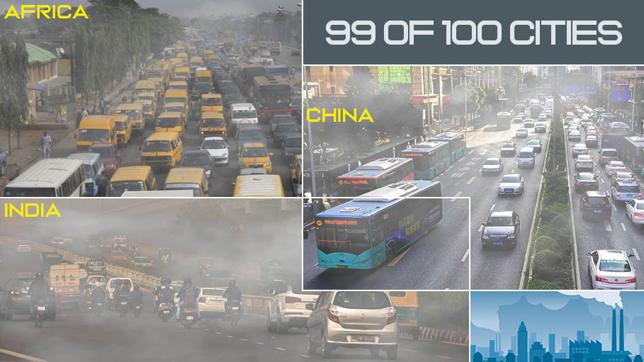 99 of 100 Cities at High Risk Environmentally in Asia