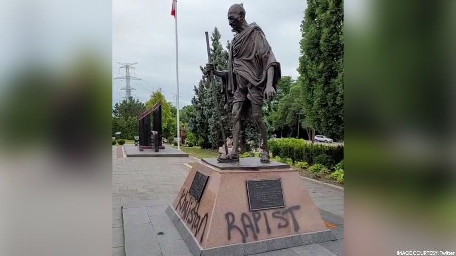 Gandhi Statue Defaced in Canada; "...to Terrorise Community"