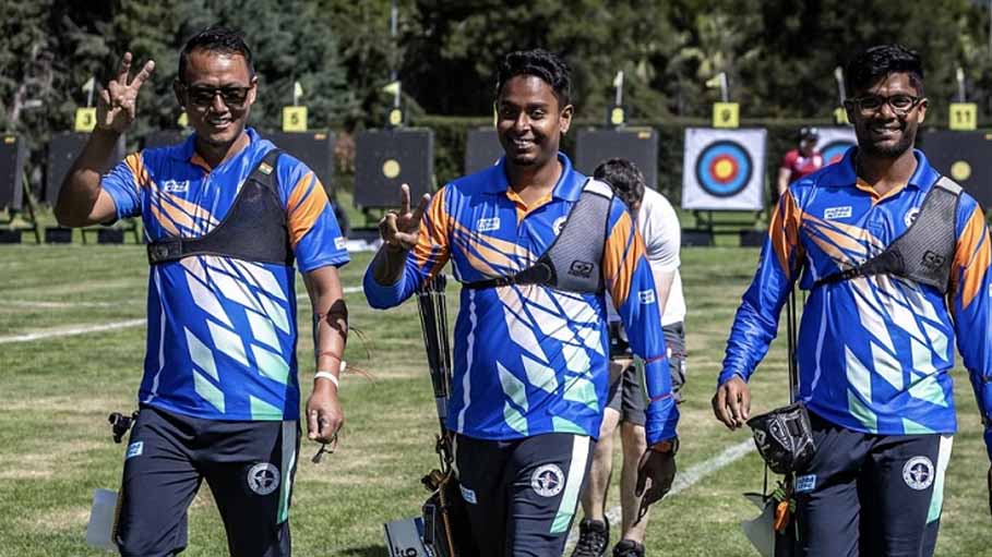 Archery World Cup 2023 Medellin: Indian Recurve Men's Team Wins Bronze Medal by Defeating China
