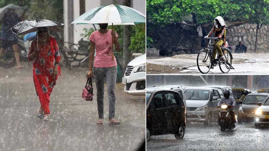 Rain in Parts of Delhi Brings Relief from Heat